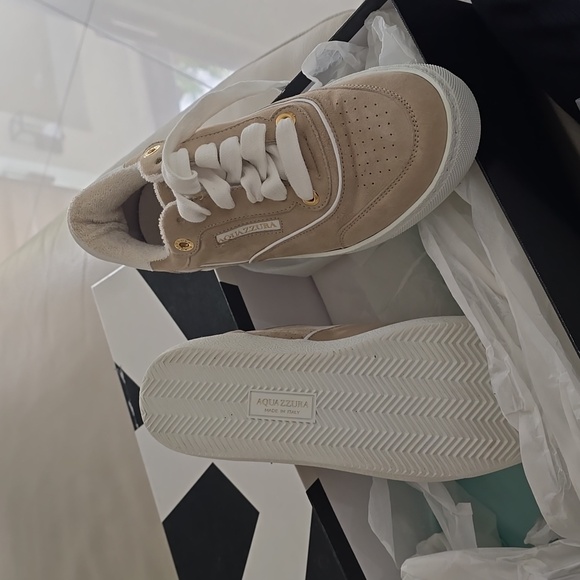 Aquazzura sneakers, size 37, soft beige - Picture 2 of 4